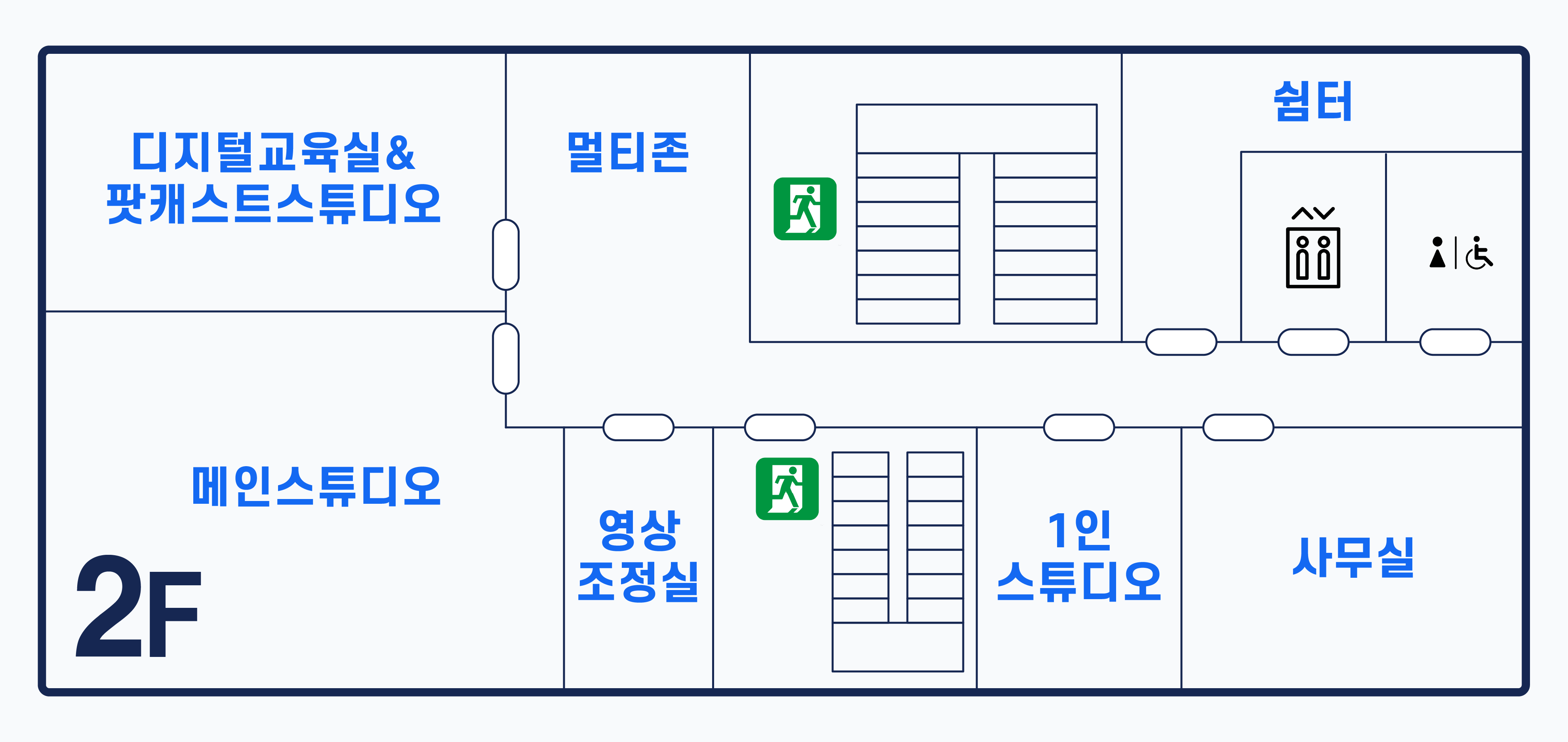 불광천미디어센터 2층 시설 배치도